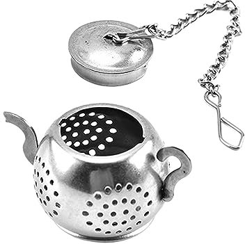 Gcljlmy Uovo da tè multifunzione, riutilizzabile, portatile, con coperchio, colino in acciaio inox, teiera per sala da tè in hotel (On)