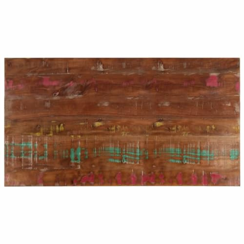 WKIEQACO Tischplatte 120 x 70 x 2,5 cm, rechteckig, Massivholz, Altholz, Tischzubehör, Tischplatten