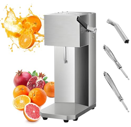Spremifrutta Fresco Commerciale, Macchina Elettrica Torpedo Agrumi, Macchina Elettrica per Succhi, Estrattore di Succo con 3 Teste Lama Estrazione Rapida 3S