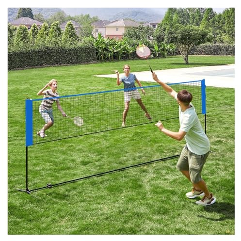 Red de Bádminton Red de bádminton 3 m, Red Voleibol, Postes Altura Ajustable, Juego portátil for Tenis