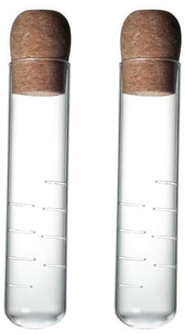 Garneck Infusores de Té Tubo 2piezas Filtro y Tapón de Corcho, Accesorios Portátiles para Preparar Té en Casa o Restaurante Material Sintético Transparente