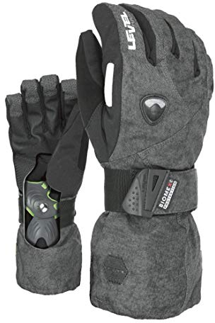 Level Fly - Snowboard Handschuhe, Thermohandschuhe Winter Herren mit Verstellbarem Riemen und Stulpe, Ski- und Winterhandschuhe Herren Wasserdicht, Atmungsaktiv für Snowboard und Skifahren - 1 Paar