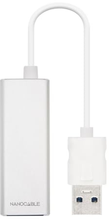 Nano Cable 10.03.0401 - Conversor USB a RJ45 Gigabit (USB 3.0, USB-C), compatible con Windows (10, 8.1, 8, 7, XP), Vista, Mac OS X (10.6-10.11) y Linux