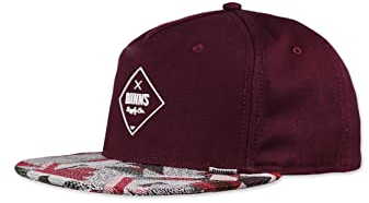 Djinns Snapback Cap 5P SB Rubber Aztek Wine Bordeaux, Size:OneSize