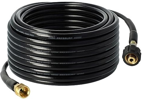 vhbw 30 m Verlängerungsschlauch kompatibel mit Kränzle Hochdruckreiniger mit M22 x 1,5 Gewindeanschluss, Schwarz