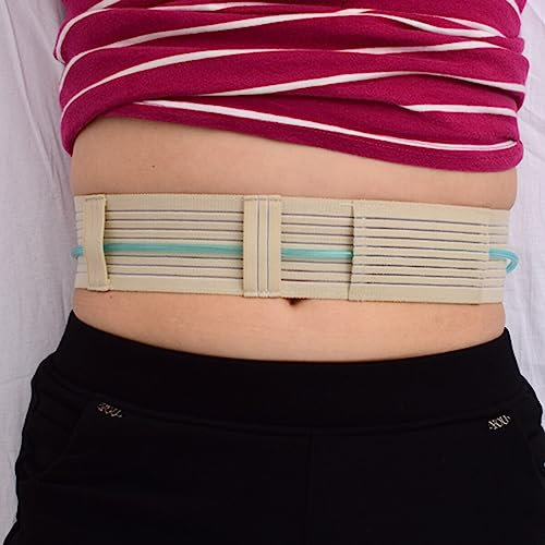 FOMIYES Ceinture de dialyse péritonéale : ceinture de cathéter abdominale respirante, sangle de dialyse abdominale, support de tube d'alimentation sécurisé pour patient dialyse PD, taille L