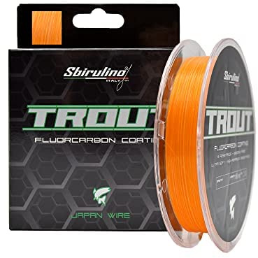 Sbirulino® Angelschnur Fluorocarbon Coating Trout 150-500-1000 m, Durchmesser von 0,12 bis 0,25, speziell für Forellen-Wettbewerbe.