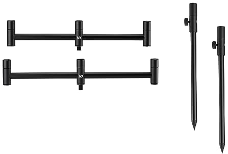 New Direction Tackle Buzz Bars aus Aluminium mit 3 Stangen und Banksticks mit Gepäck-Set (P20-3)