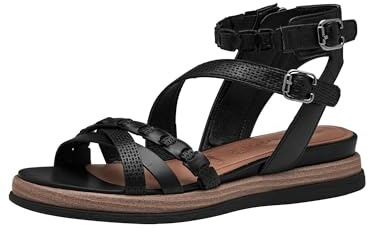 Tamaris sandale femme à talon compensé noir 40 EU