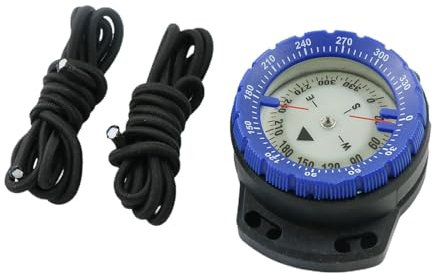 Tauchkompass – Tauchkompass Wasserdichter Unterwasserkompass mit Seil | Kompass zum Tauchen, leuchtender Kompass mit Seitenfenster, Marinekompass für Sport