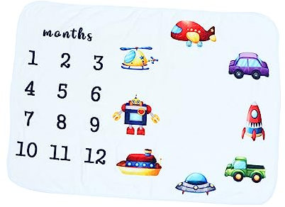 MERRYHAPY Fotografie-Hintergrund Babydecke Material Mit Datumsmarkierung Für Babys Waschbar