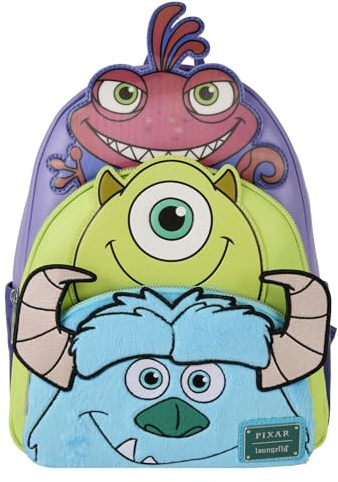 Loungefly Pixar Monsters Inc. Mike Sulley et Randall Mini sac à dos triple poche