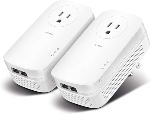 TL-PA9020P Powerline Adapter AV2000 Mbps - Gigabit Port, Ethernet Over Power, Plug & Play, Power Saving, MU-MIMO 2Pack