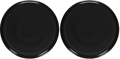 Browin 136017 Schraubverschluss schwarzefarben Ø 82/6 St. Metalldeckel, Ersatzdeckel für Einmachgläser, 10 Twist-Off-Deckel, Metall, Schwarz (Packung mit 2)