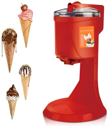 Macchina Per Gelato Soft, 1 litro, 220V, Macchina Per Gelato Domestico, Macchine Per Gelato Allo Yogurt, Per La Cucina Domestica Fai Da Te Veloce,Red
