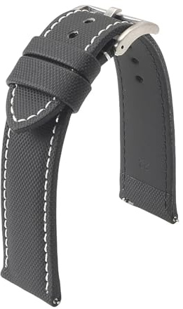 HRTUFN cuicu Bracelets en toile de voile Blancpain for montres plongée for hommes, 18 mm, 19, 20, 22, nylon, à dégagement rapide(Black wh line 1,22mm)