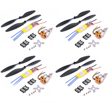 A2212 2212 1000KV Borstlös Outrunner Motor 30A ESC för F450 S500 S550DIY RC Quadcopter Hexacopter Multirotor(Set 4)