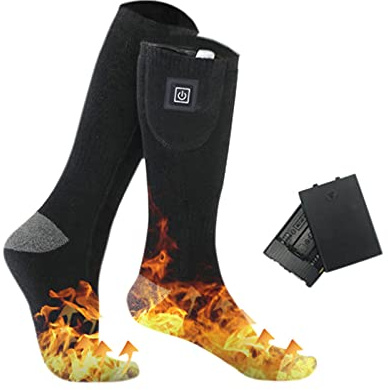 Générique Chaussettes Chauffantes Homme Femme Chaussette Chauffante Chaussette Chaude épaisses avec 3 niveaux de chauffage pour Activités de Plein Air en Hiver Ski Randonnée Chasse