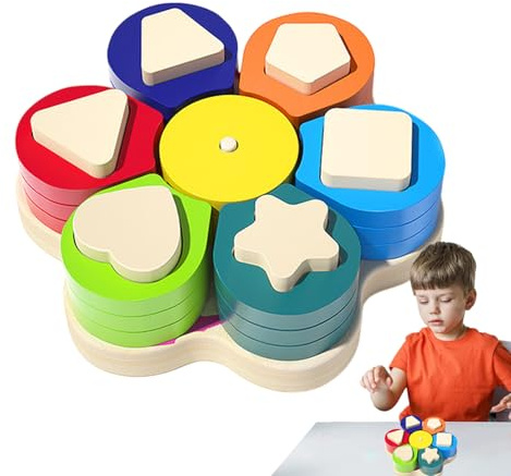 Geométricos para combinar formas y colores | Reconocimiento y combinación de colores - Juego de Encastro Formas Geométricas - Juegos Educativos Temprano Aprendizaje Reconocimiento Geométrico E Co