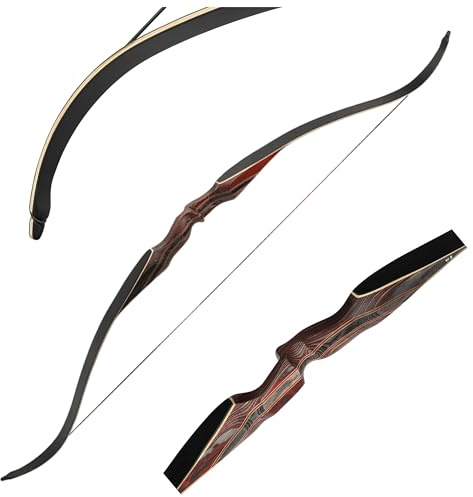 PYMUST 64 Inch Traditional Bow 30/35/40/45/50/55/60 Lbs Longbow for Right Hand Archery Target Practice Shooting Hunting (30LBS)