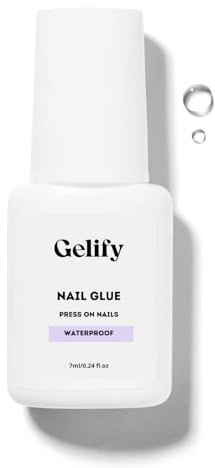 Gelify Colla per Unghie Finte Extra Forte, Resistente all'Acqua, per Unghie Press On