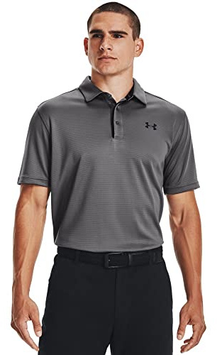 Under Armour Men's Tech Golf Polo, Graphite (040)/Black, 4X-Large Tall