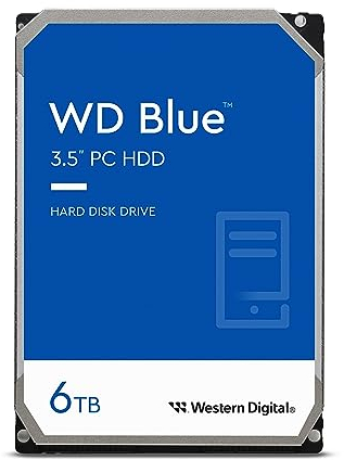 Western Digital WD60EZAZ 6TB BLUE 256MB 3.5IN SATA 6GB/S 5400rpm:: (Components > Internal Hard Drives)
