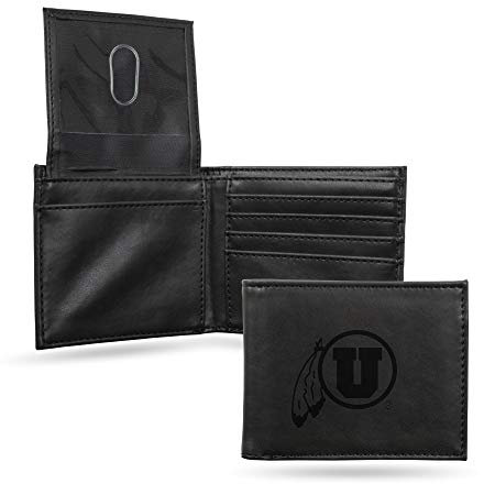 Rico Industries NCAA Laser Engraved Billfold Wallet, Utah Utes
