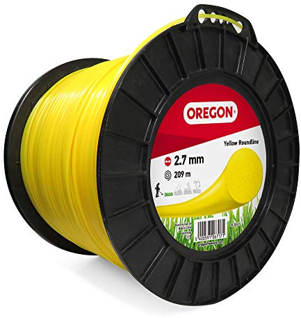 Oregon Gelber Mähfaden mit rundem Querschnitt, für Rasentrimmer und Freischneider, professionelles Nylon, passend für die meisten Trimmer, 2.7 mm x 209 m (69-383-Y)