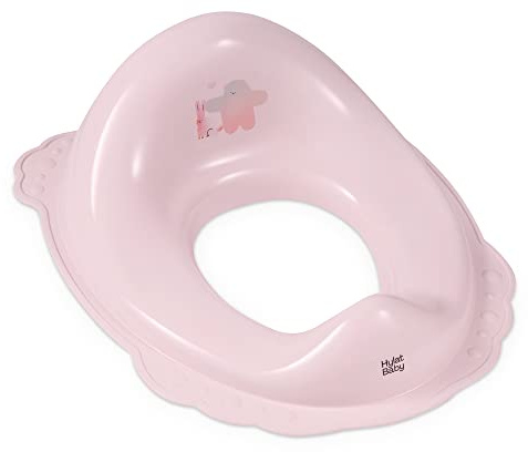 Hylat Baby Sedile Wc per Bambini, Utile Per l'addestramento alla Toilette, per Ragazze e Ragazzi, Materiale Solido, Gomma Antiscivolo (Rosa)(Abbracciami)