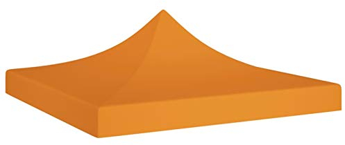 Keketa Pavillondach Partyzelt Dach Ersatzdach Pavillondach Ersatzdach für Pavillon Gartenzelt Festzelt Pavillonabdeckung UV- und Wasserbeständig 2x2 m Orange 270 g/m²