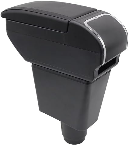 Pour Dacia Sandero 2 Stepway Logan 2 Accoudoirs Boîte de rangement centrales Consoles main avec porte gobelets nori