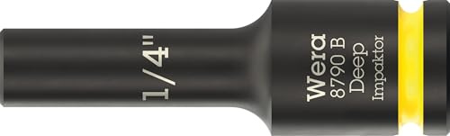 Wera 8790 B Impaktor Deep Bussole con attacco da 3/8, 1/4 x 63 mm