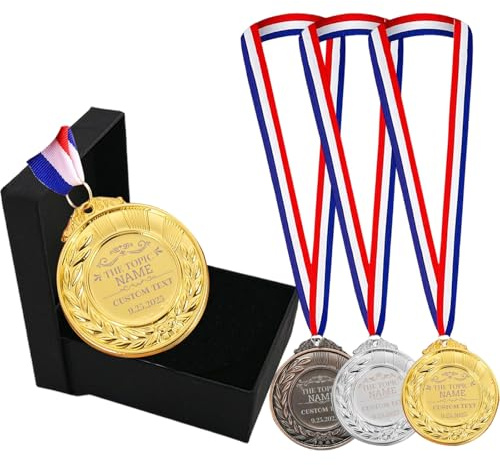 longnili Medaglie Personalizzate Oro, Argento, Bronzo e Cristallo | Riconoscimenti Personalizzati per Lo Sport, Qualsiasi Competizione e aziende