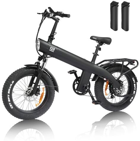 HX Q3 Vélo Électrique Adulte avec Porte-Bagages Arrière, 20Ah Autonomie 80-120 km,115Nm Fat E Bike 20, Electric Bicycle de Ville et Tout-Terrain, 7 Vitesses, Freins Hydrauliques
