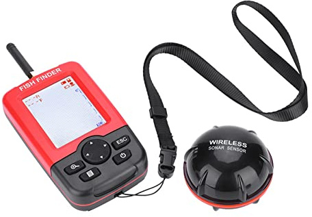 Tomantery 100M Trådlös Ekolodssensor Fishfinder Ekolod Fishfinder för sjö- och Havsfiske, Robust och Hållbart ABS-material