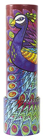 House of Marbles Peacock Kaleidoscope - Classic Twist-and-Turn Optical Toy with Colourful Changing Patterns, Retro Gift for Children & Adults