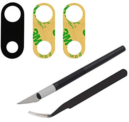 Cemobile Rear Back Camera Lens Glass Replacement Compatible with iPhone 8 Plus & iPhone 7 Plus 5.5 inches with Adhesive, Anti-Static Tweezers, Precision Knife Repair Tool Kit