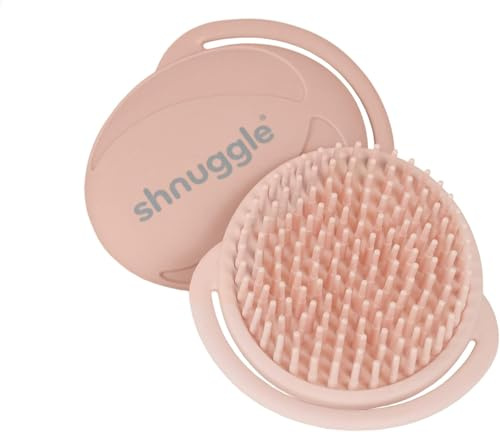 Shnuggle Brosse de bain pour bébé | Brosse douce aide à masser le bonnet de berceau – Rose