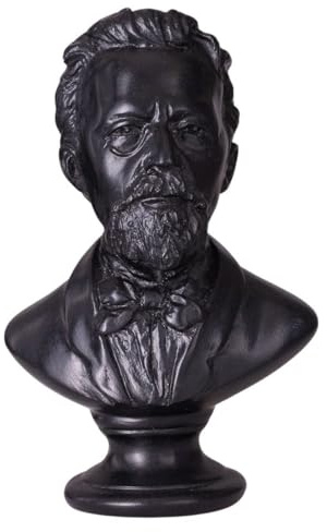 danila-souvenirs Busto Estatua Escultura de Piedra del Escritor Ruso Antón Chéjov 12,5 cm