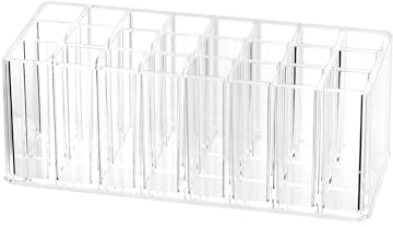 QWORK® Lip Gloss Holder Organizer, Lipstick Holder With 24 Slots, Acrylic Lipstick Storage Organiser