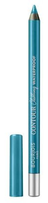 Bourjois Paris Contour Clubbing Bleistift für die Augen, wasserfest, gleitende und weiche Textur, Formel mit Jojobaölen, Nr. 63 Sea Blue Soon, 1,2 g