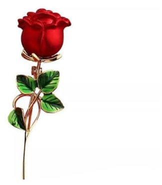 Broche en forme de rose rouge - Style aiguille - Bijou parfait pour les danses de fête classiques, les banquets de mariage, les femmes et les filles - Broche pour vêtements formels, bouquet de fleurs,