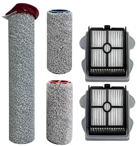 5 Pack Dyad Pro Accessories Compatible with Roborock Dyad Pro/Dyad Pro Combo,3 brush rollers, 2 HEPA-filters
