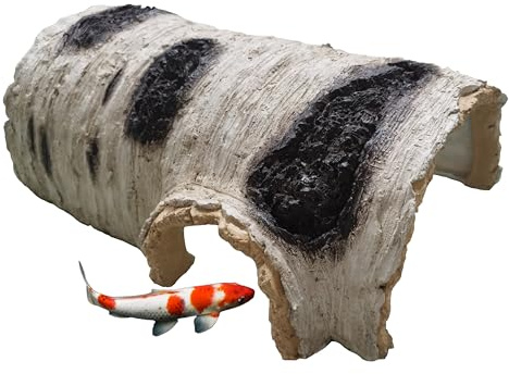 Koi Pond Cave, Extra Large Pond Decor, Resin Fish Cave for Pond, 20 x 13.4 x 7.5