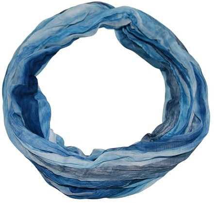 beybey® Trance Edition Damen Seide Loop Schal in herrlichen Farben - ein Seidenschal zum Verlieben (dx blau)
