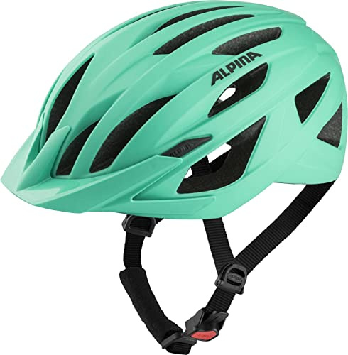 ALPINA PARANA, turquoise matt, 55-59 cm, säker cykelhjälm för damer och herrar, individuellt anpassningsbar