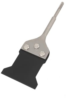 Cozyel Burin à mastic SDS-Plus - 250 x 100 mm - Grattoir à peinture pour enlever la colle de sol, tapis, revêtements de sol, linoléum, colle à carrelage, carrelage en PVC, couleur