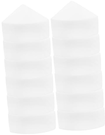 Happyyami 12piezas Borlas Triangulares Para Polvos Sueltos Triangular Para Maquillaje Multifuncional