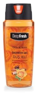 DeepFresh Oud & Rose Shower Gel, Pack of 12, 500ml, Natural Moisturizing Body Wash